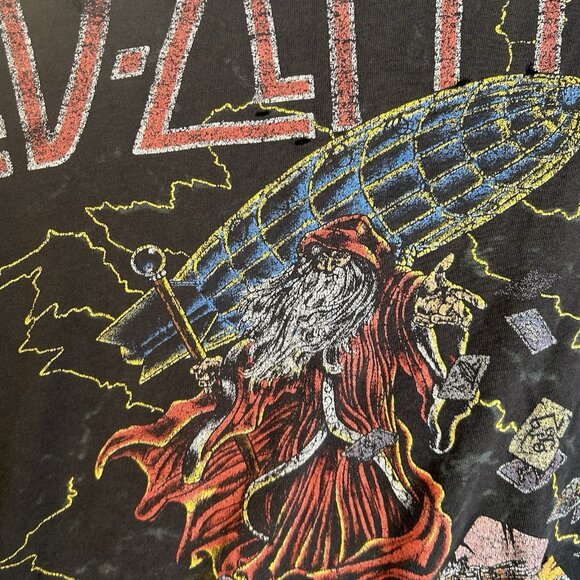 Distressed 80s Led Zeppelin Zoso T Shirt Hermit Wizard Size XL Read description - Picture 3 of 9
